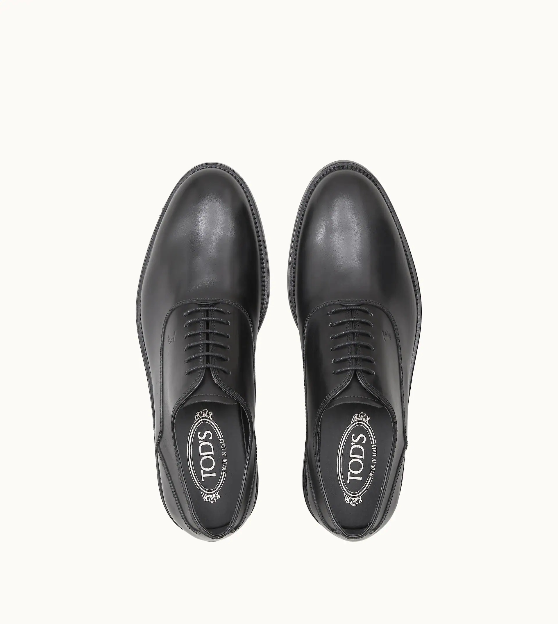 LACE-UPS IN LEATHER - BLACK - 2
