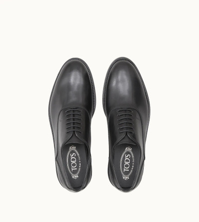 Tod's LACE-UPS IN LEATHER - BLACK outlook