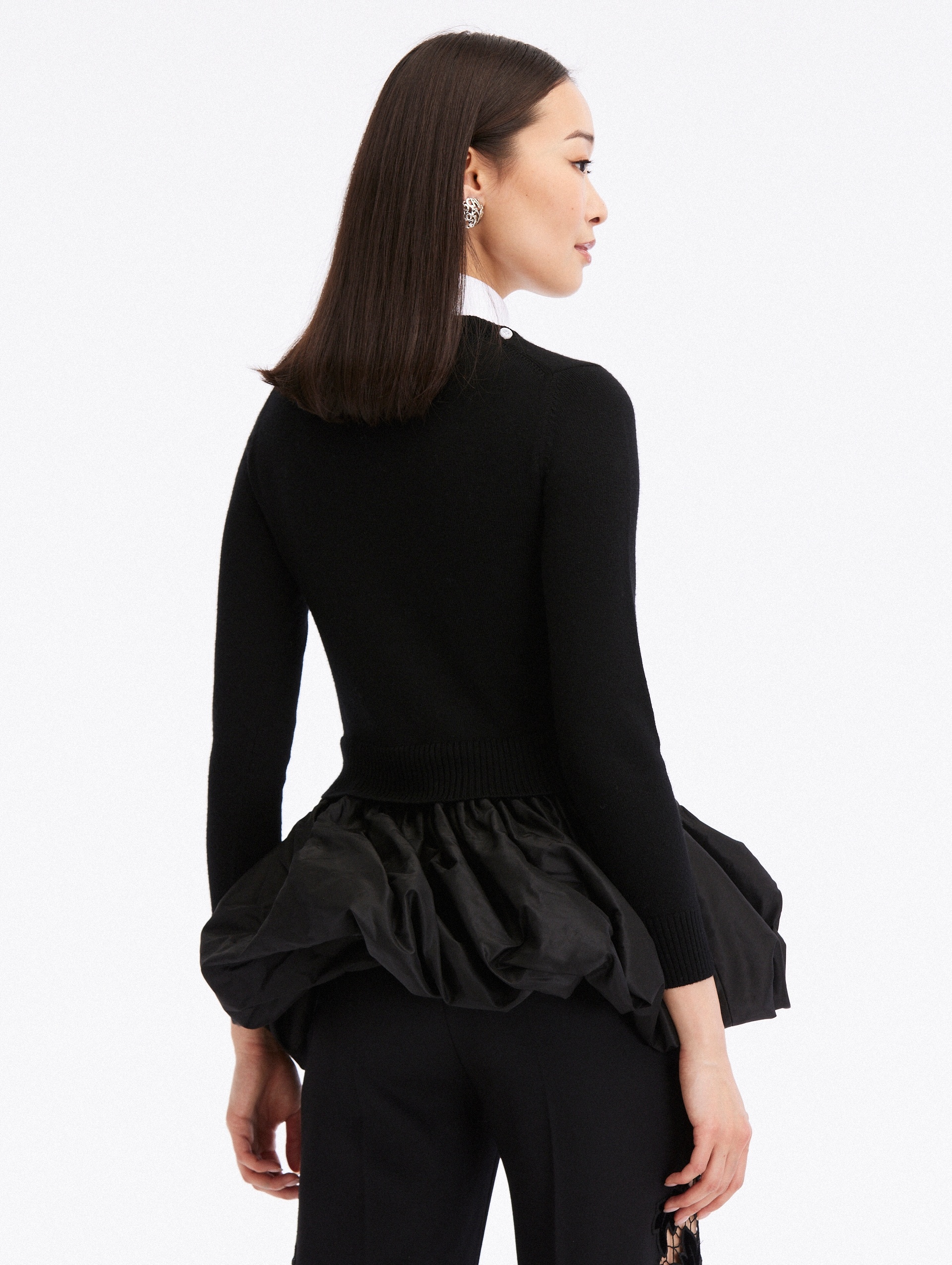 PEPLUM DRAPE PULLOVER - 3
