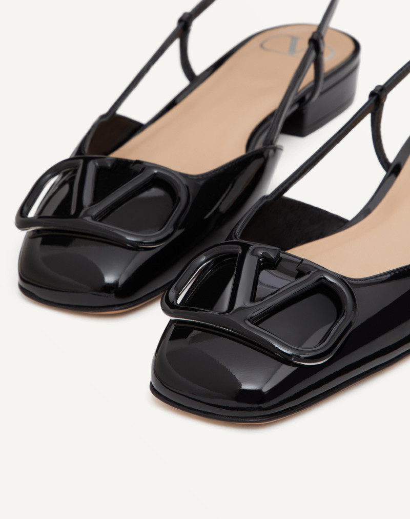 VLOGO SIGNATURE PATENT LEATHER SLINGBACK 20MM 5