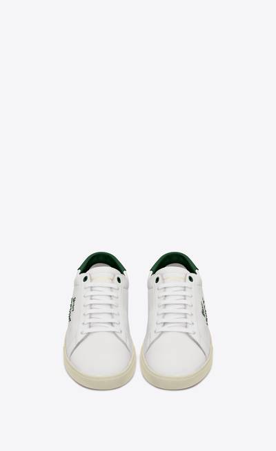 SAINT LAURENT court classic sl/06 embroidered sneakers in smooth leather outlook