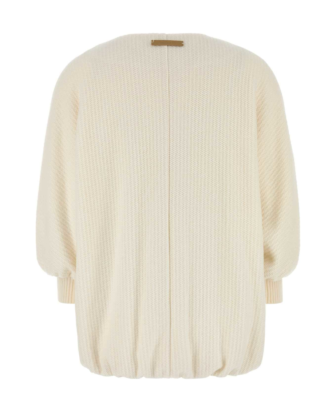 Ivory Wool Blend Cirino Jacket - 2