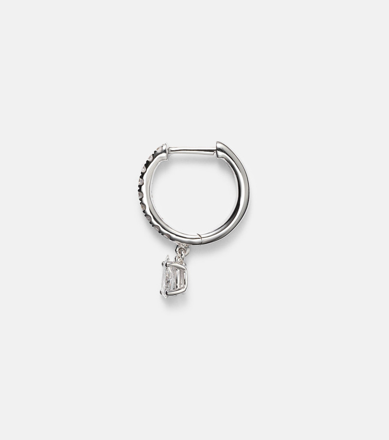 18kt white gold single earring with diamonds 4
