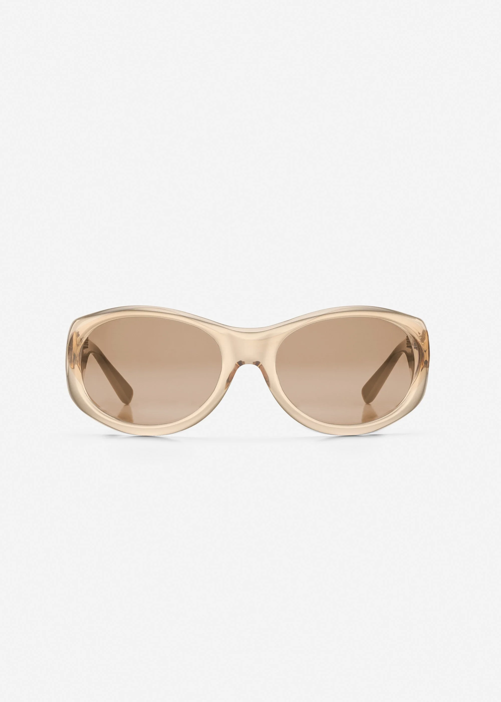 Round sunglasses in beige - 1