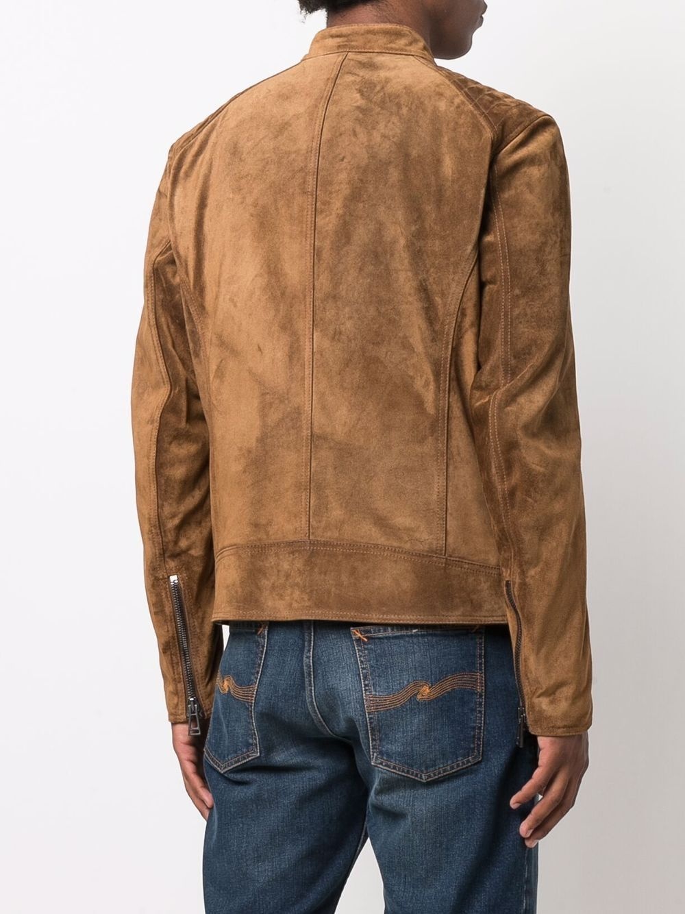 suede zip jacket - 4