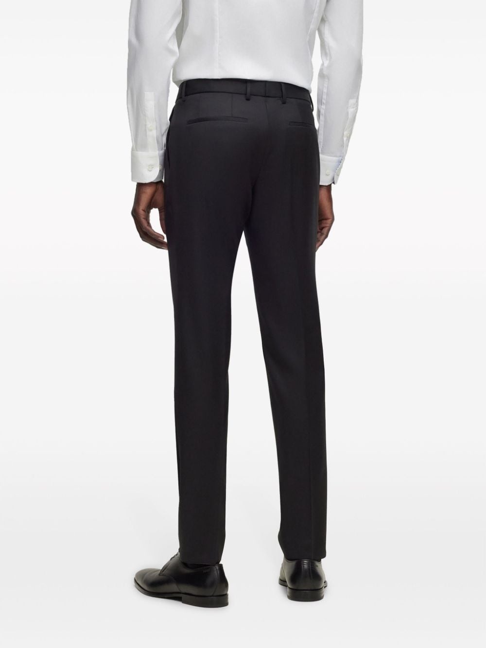 straight-leg wool trousers - 4