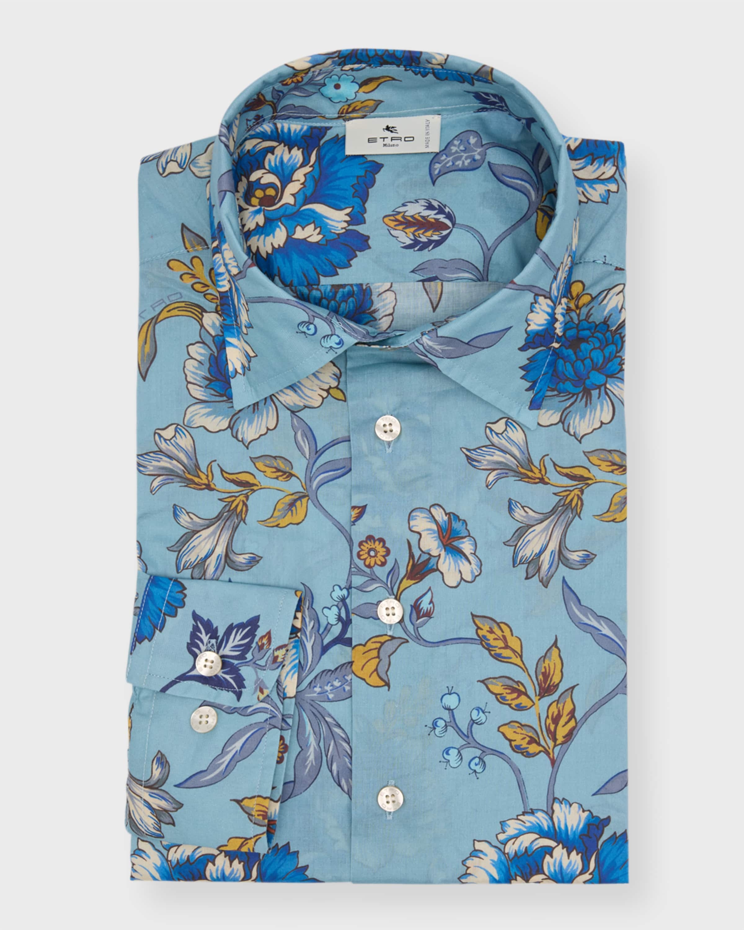 Men's Floral Dress Shirt - 2