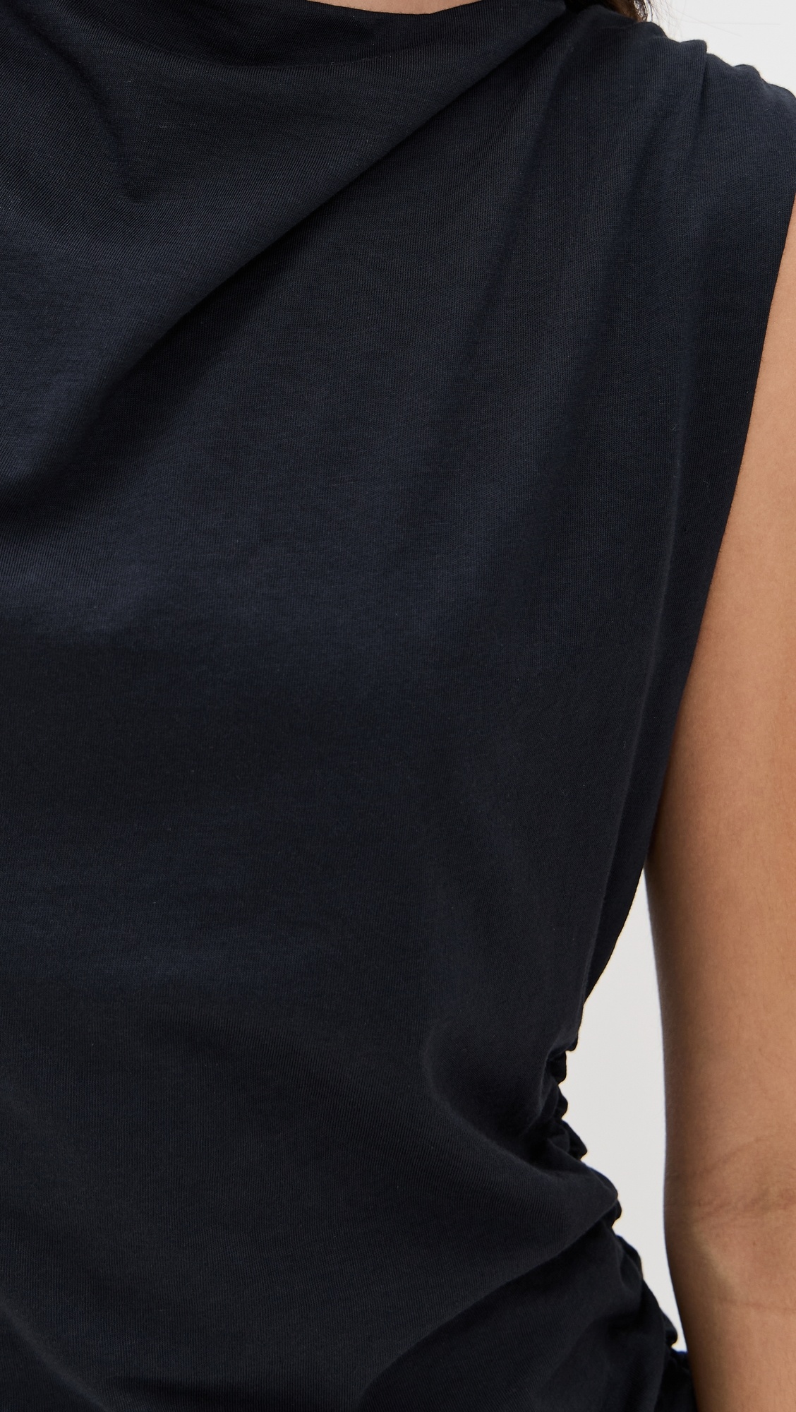 Cowl Neck Muscle Tee Dress - 5