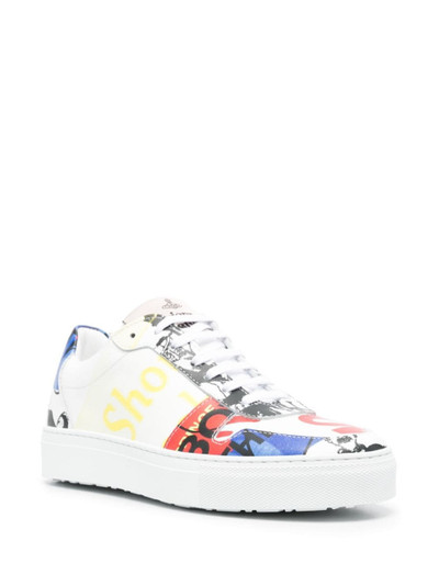 Vivienne Westwood mix-print leather sneakers outlook