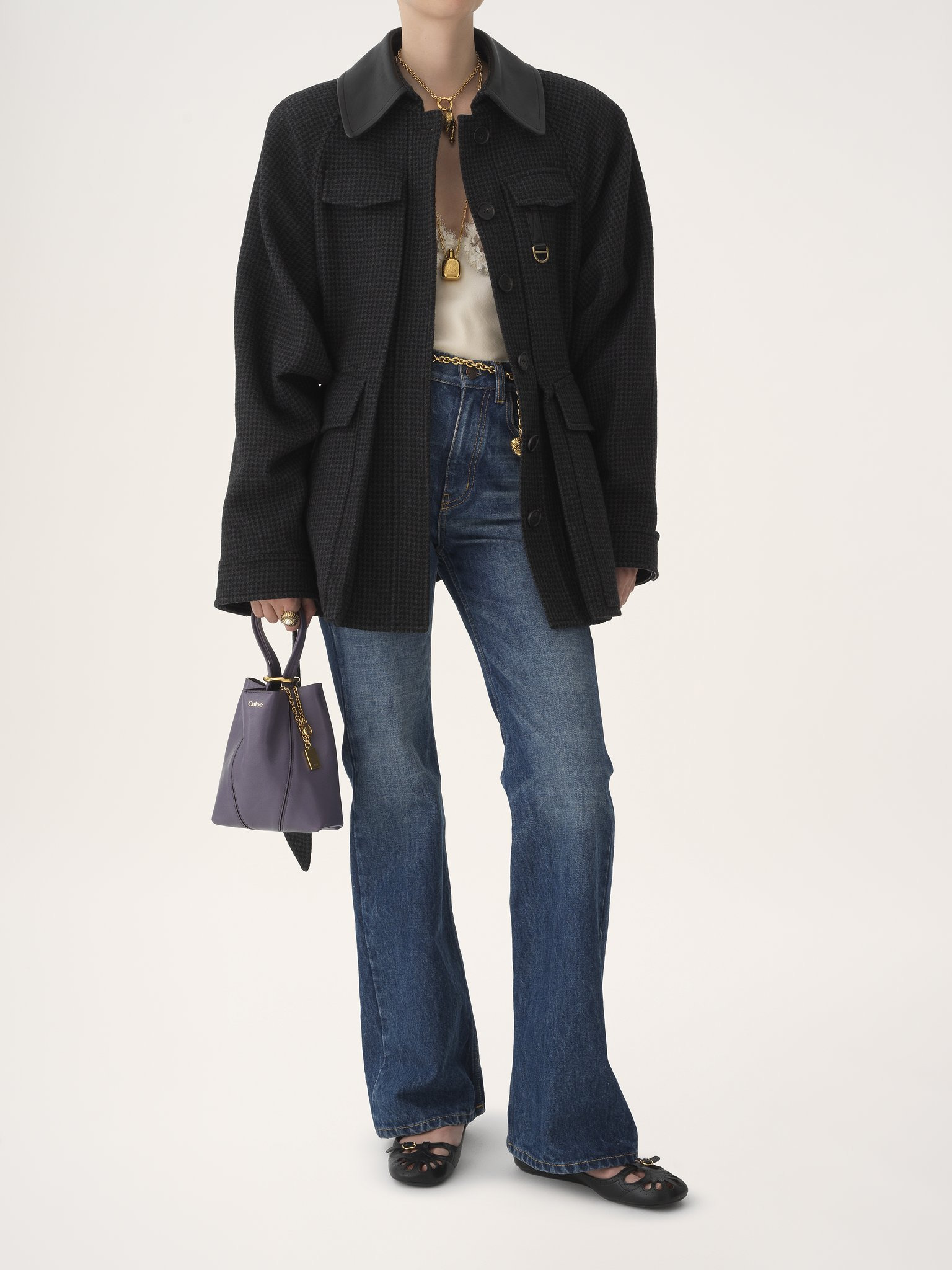 SMALL CHLOÉ SPIN TOTE BAG IN GRAINED LEATHER - 7