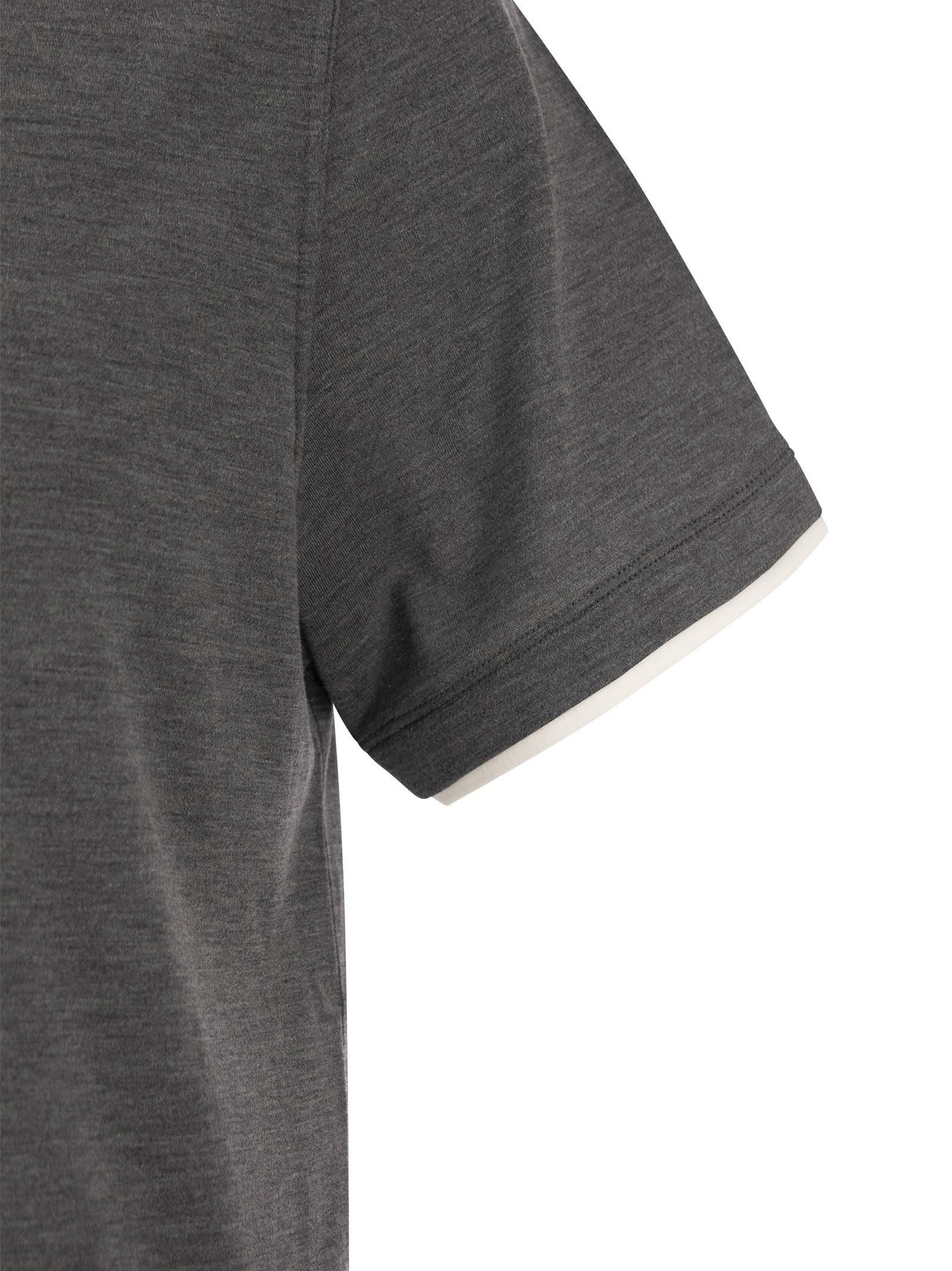 Brunello Cucinelli Men Silk And Cotton T-Shirt - 4