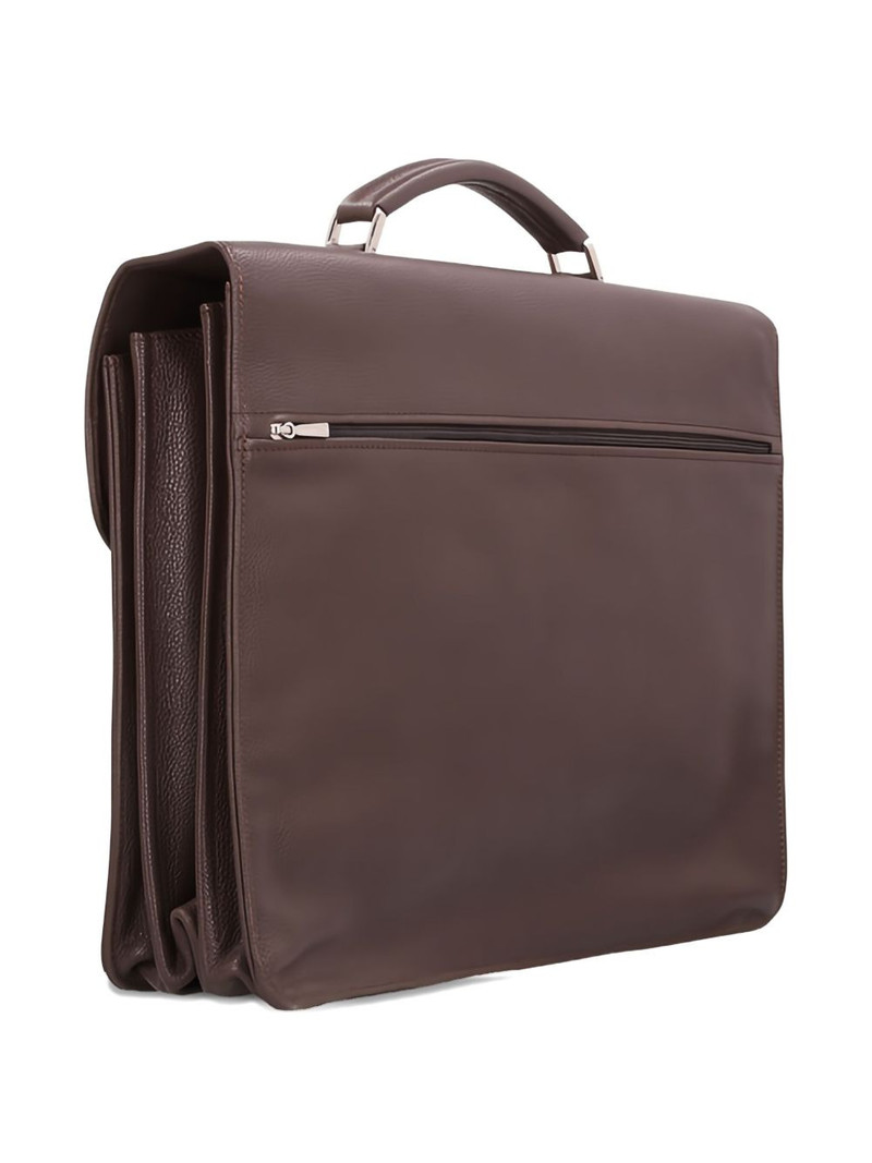 Longchamp lock-clasp leather laptop bag outlook