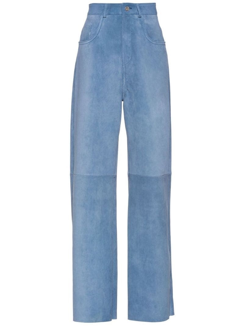high-waisted long trousers - 1