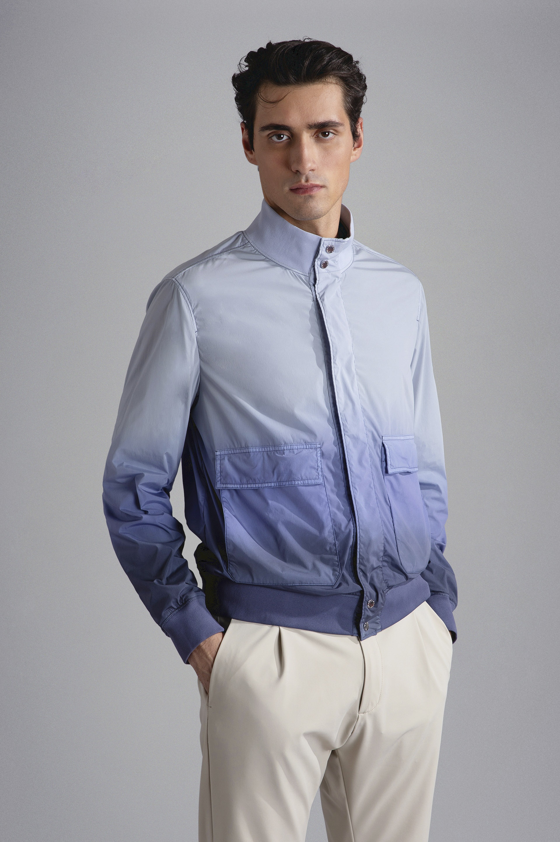 GARMENT DYED FADED STRETCH ECONYL® BOMBER JACKET - 7
