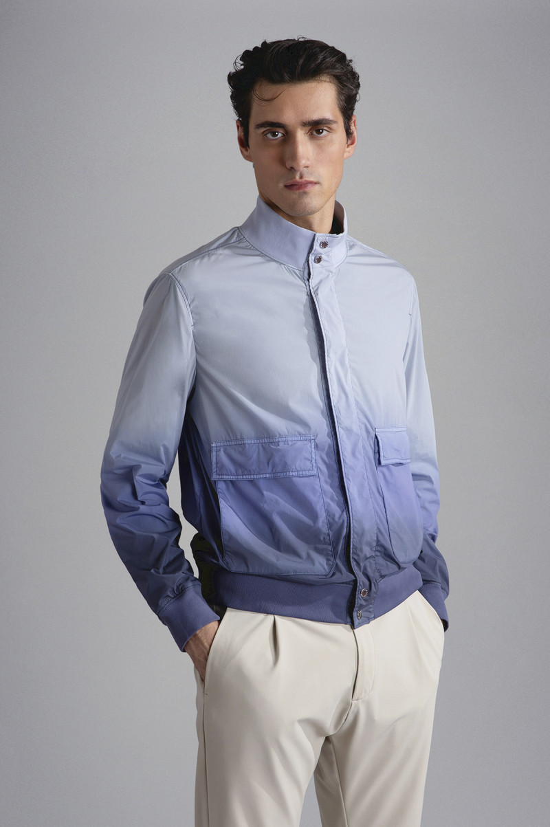 GARMENT DYED FADED STRETCH ECONYL® BOMBER JACKET 7