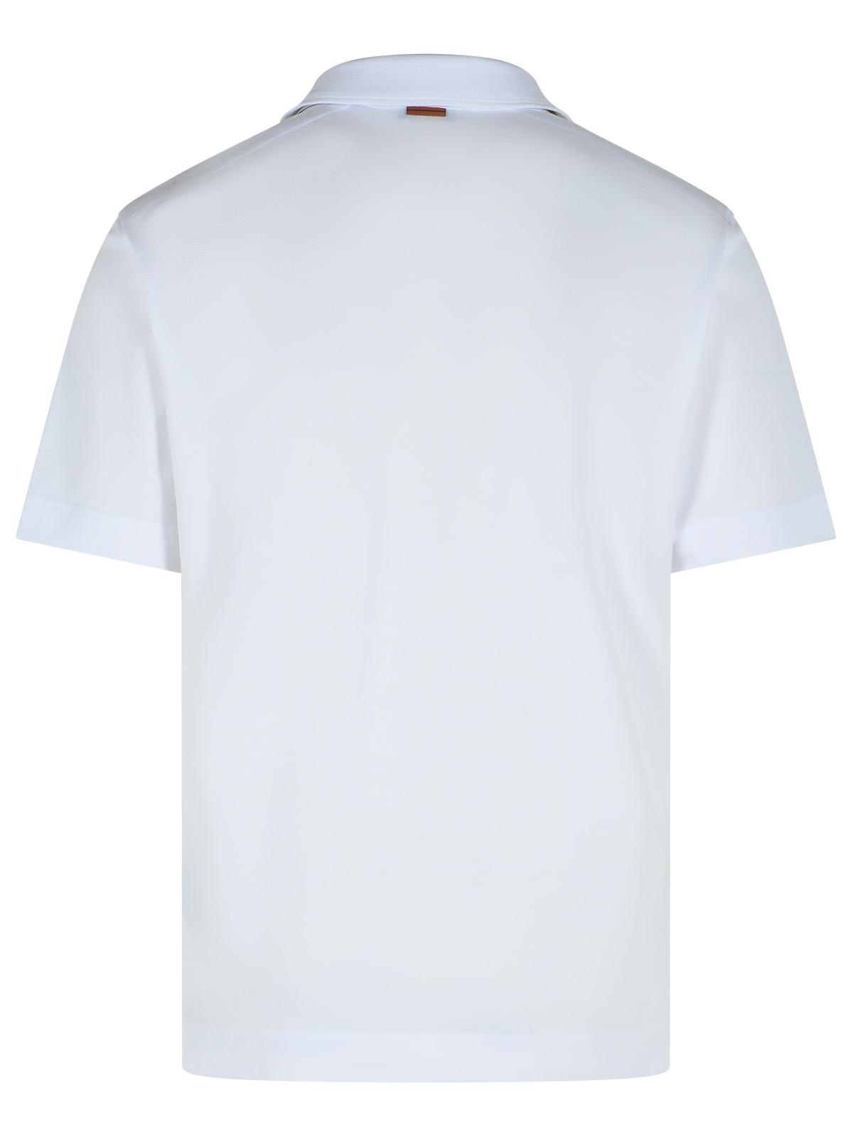 Zegna 'Pure' White Cotton Polo Shirt Men - 3