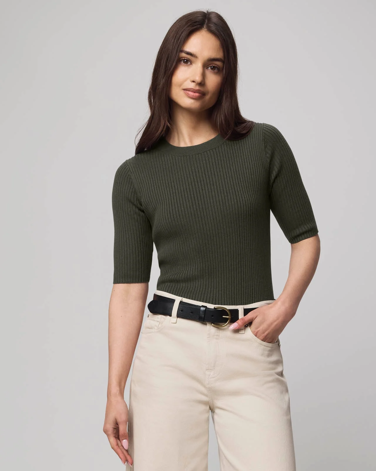 Georgie Cashblend Elbow Sleeve Sweater - 1