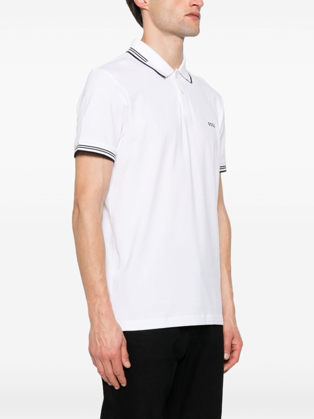 logo-print polo shirt - 3