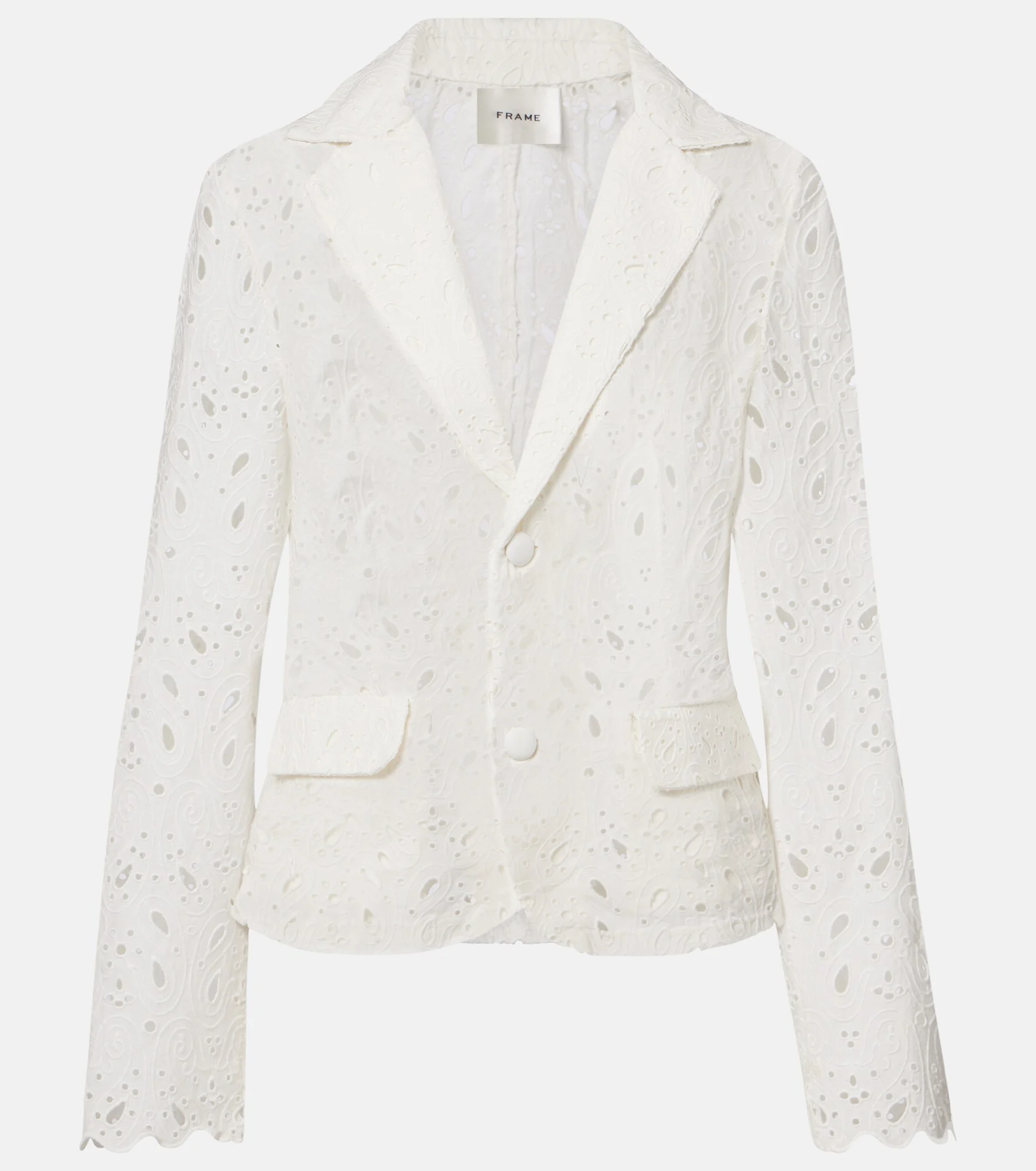 Paisley broderie anglaise cotton blazer - 1