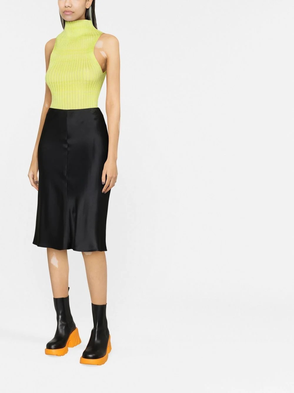 draped midi skirt - 2