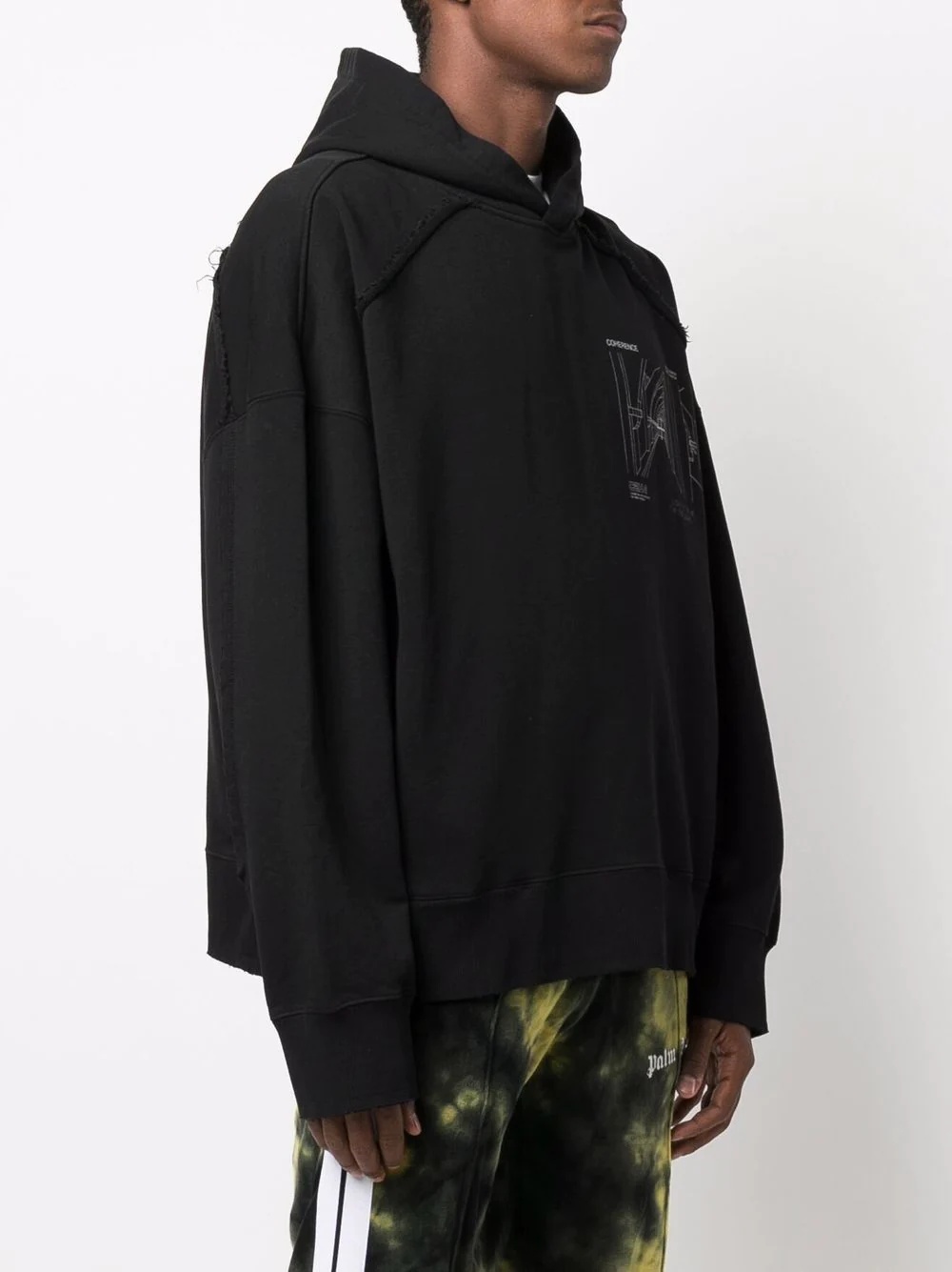 graphic-print cotton hoodie - 3