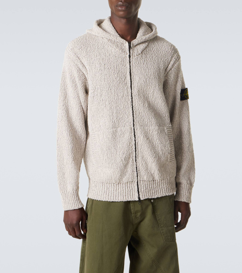 Compass cotton zip-up hoodie 3