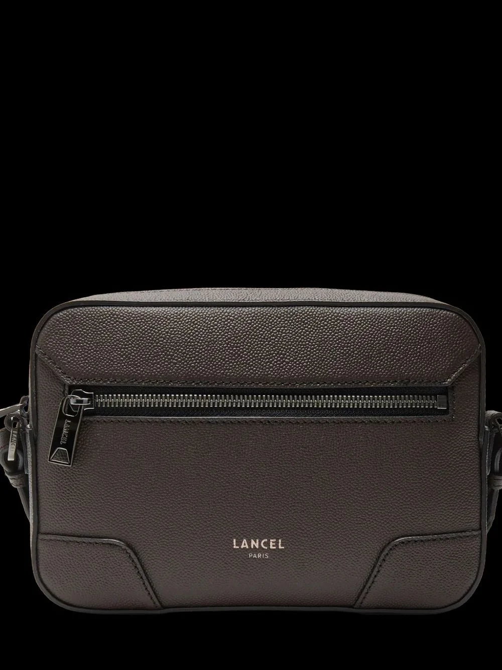 pebbled leather messenger bag - 1