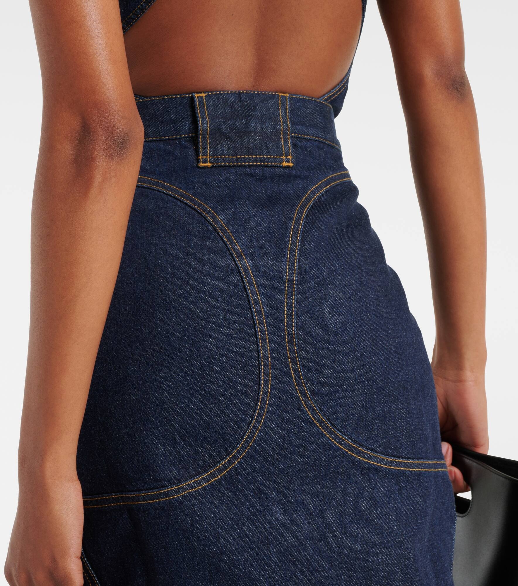 Denim pencil skirt - 5