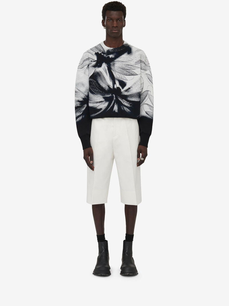 Alexander McQueen Men's Dragonfly Jumper in Black/ivory outlook