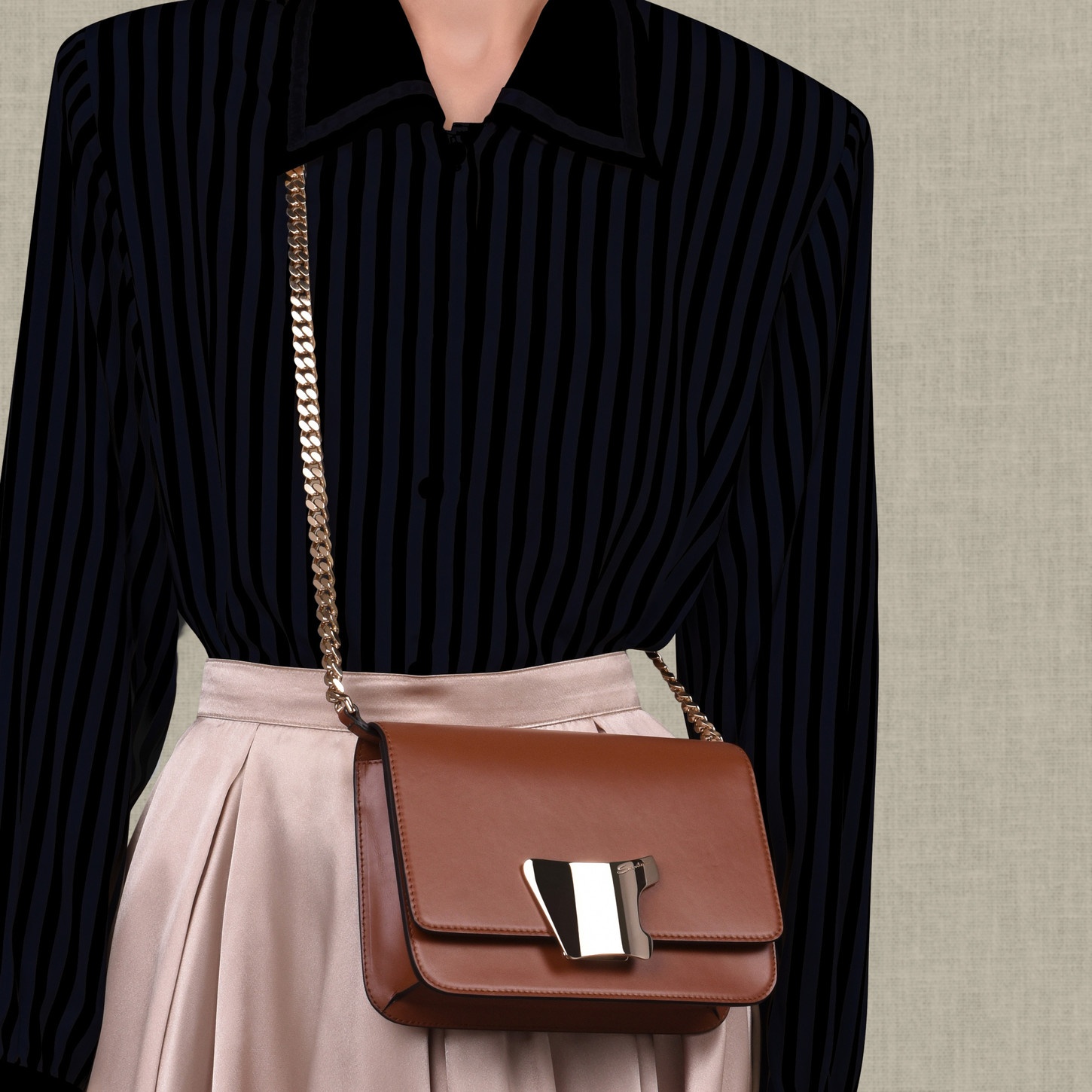 Brown leather crossbody bag - 2