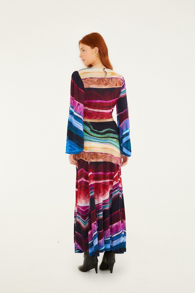 Multicolor Precious Gems Maxi Skirt 3