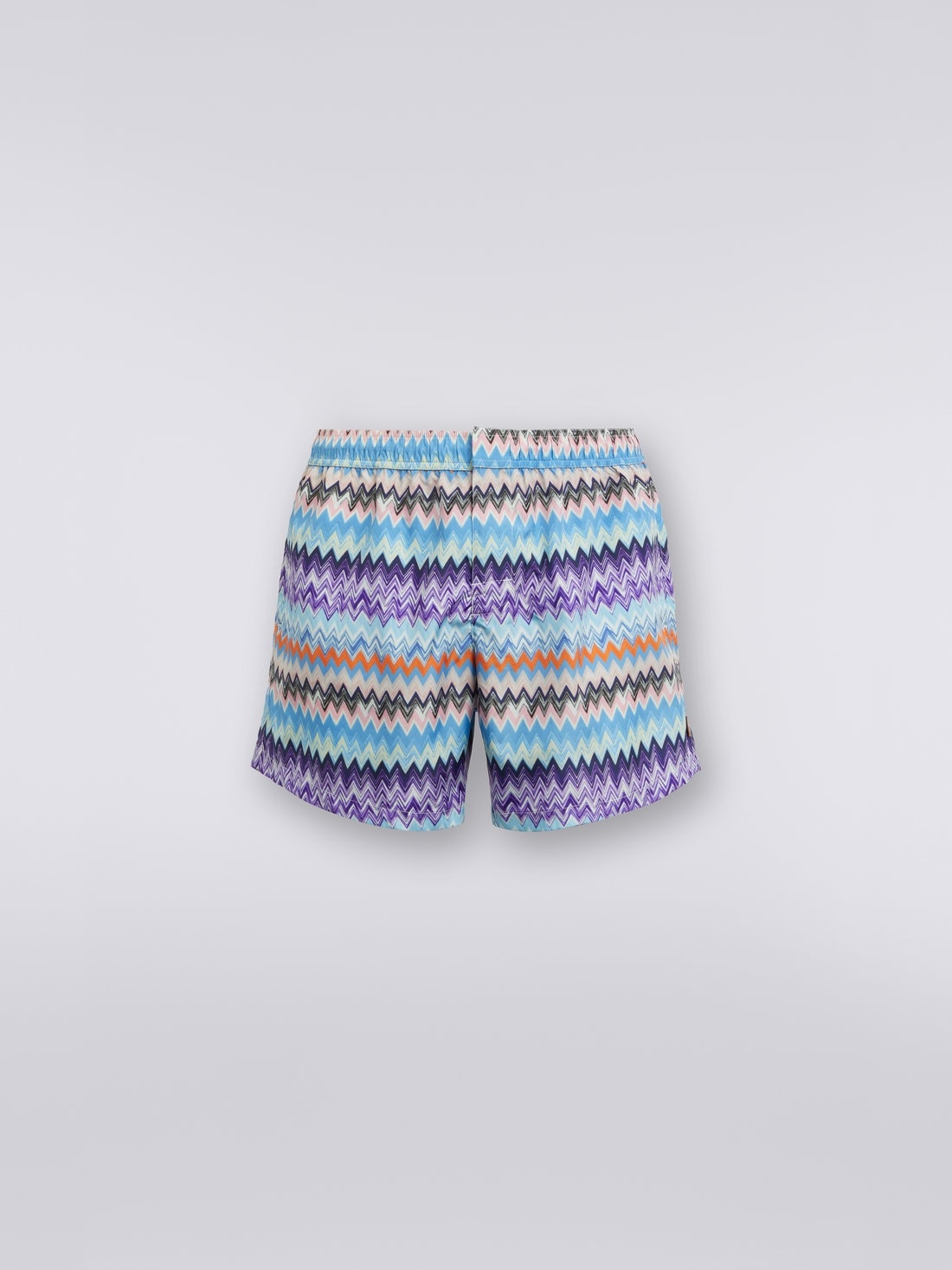 Technical fabric swimming trunks with chevron print - 1