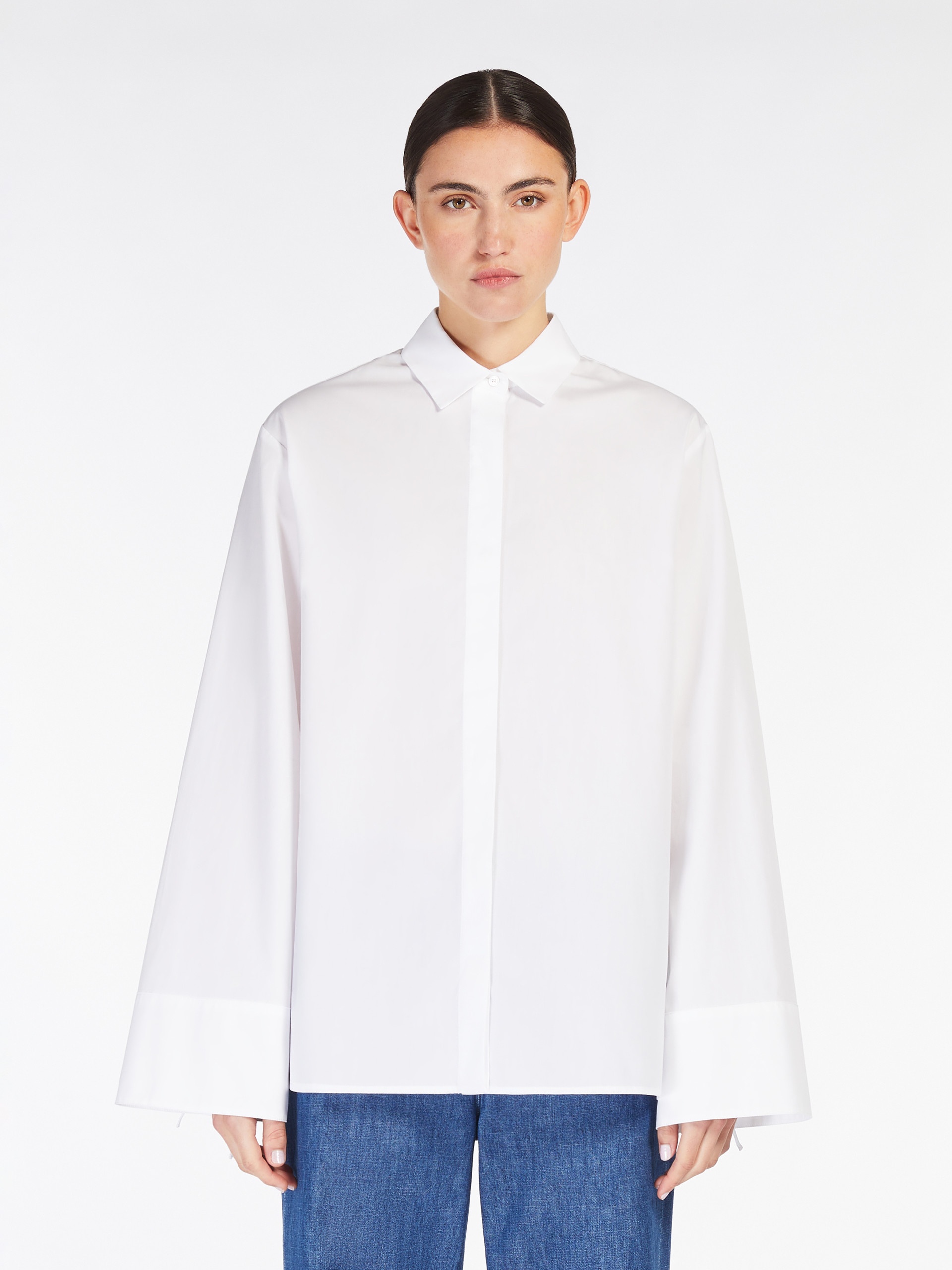 MARTE Lace-up poplin shirt - 3