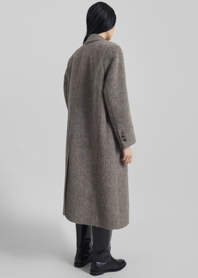 Sormark Brushed Wool Coat - Taupe 9