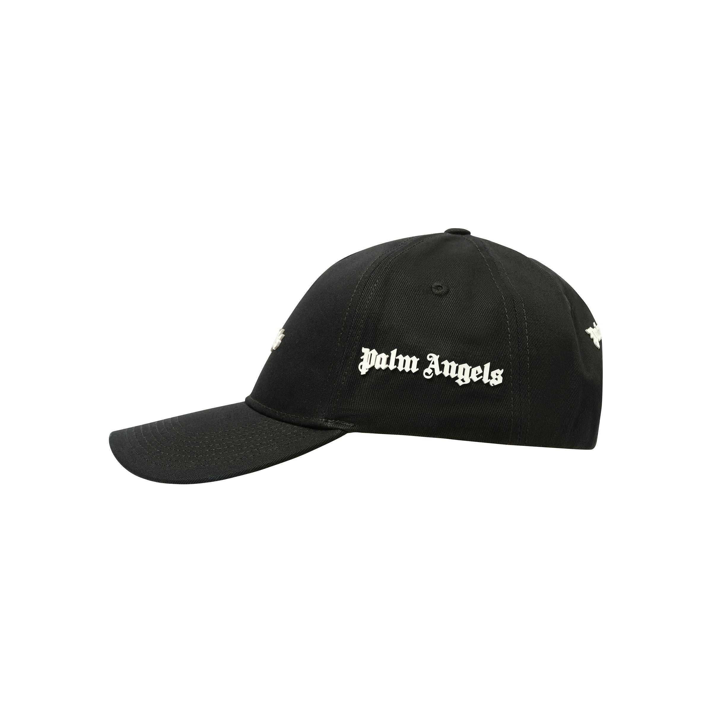 Palm Angels Logo Cap in Black/White - 2