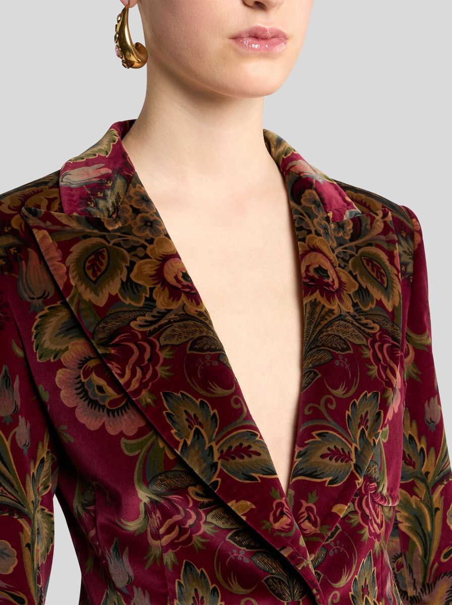 VELVET JACKET WITH PRINT - 2