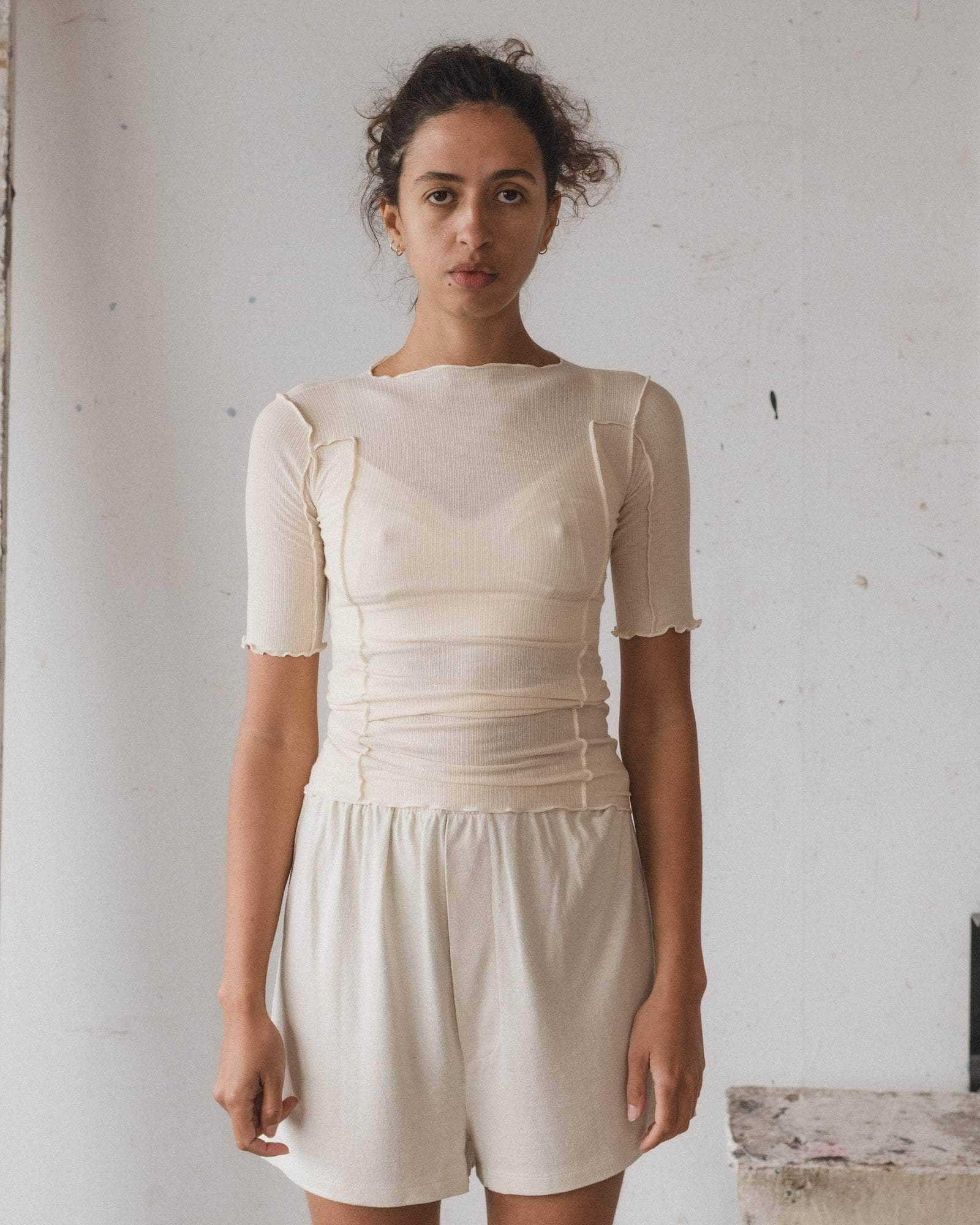 Pack - 2 Omato 3/4 Tee Shirt - Fine Organic Cotton Rib - 3