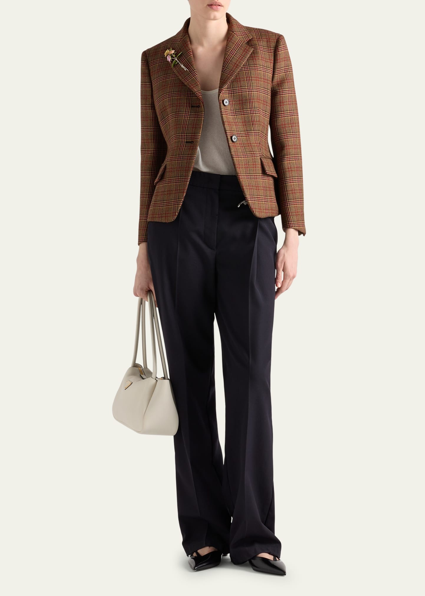 Prince of Wales Check Wool Jacket - 2