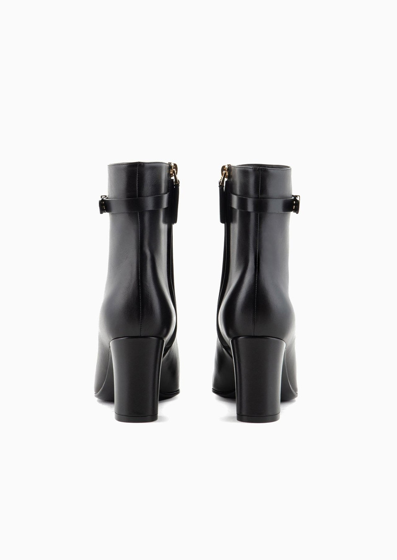 GIORGIO ARMANI Nappa-leather heeled ankle boots outlook