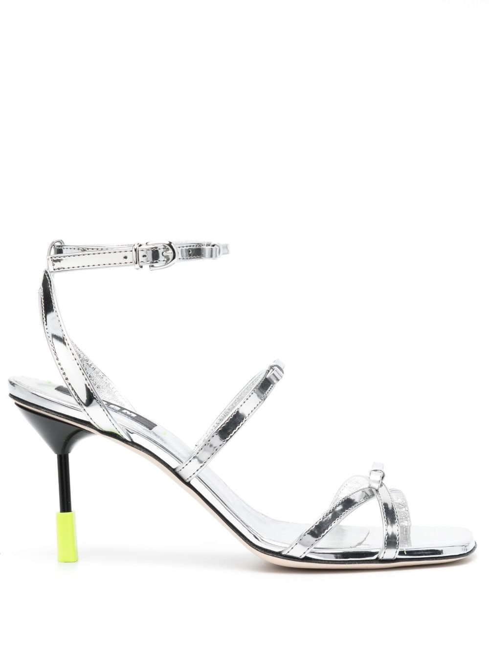 bow-detail leather 90mm sandals - 1