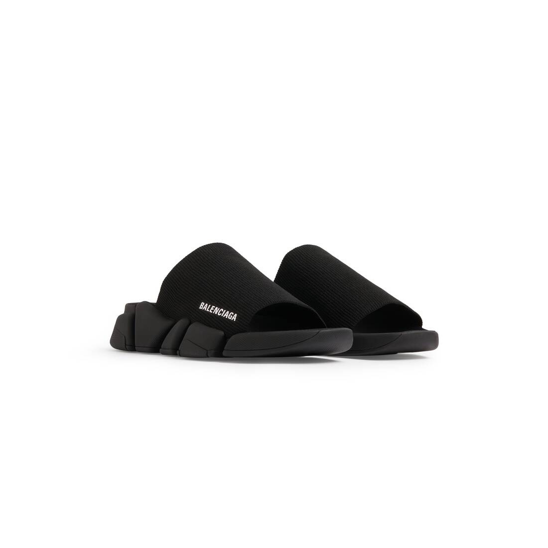 Men's Speed 2.0 Recycled Knit Slide Sandal in Black - 2