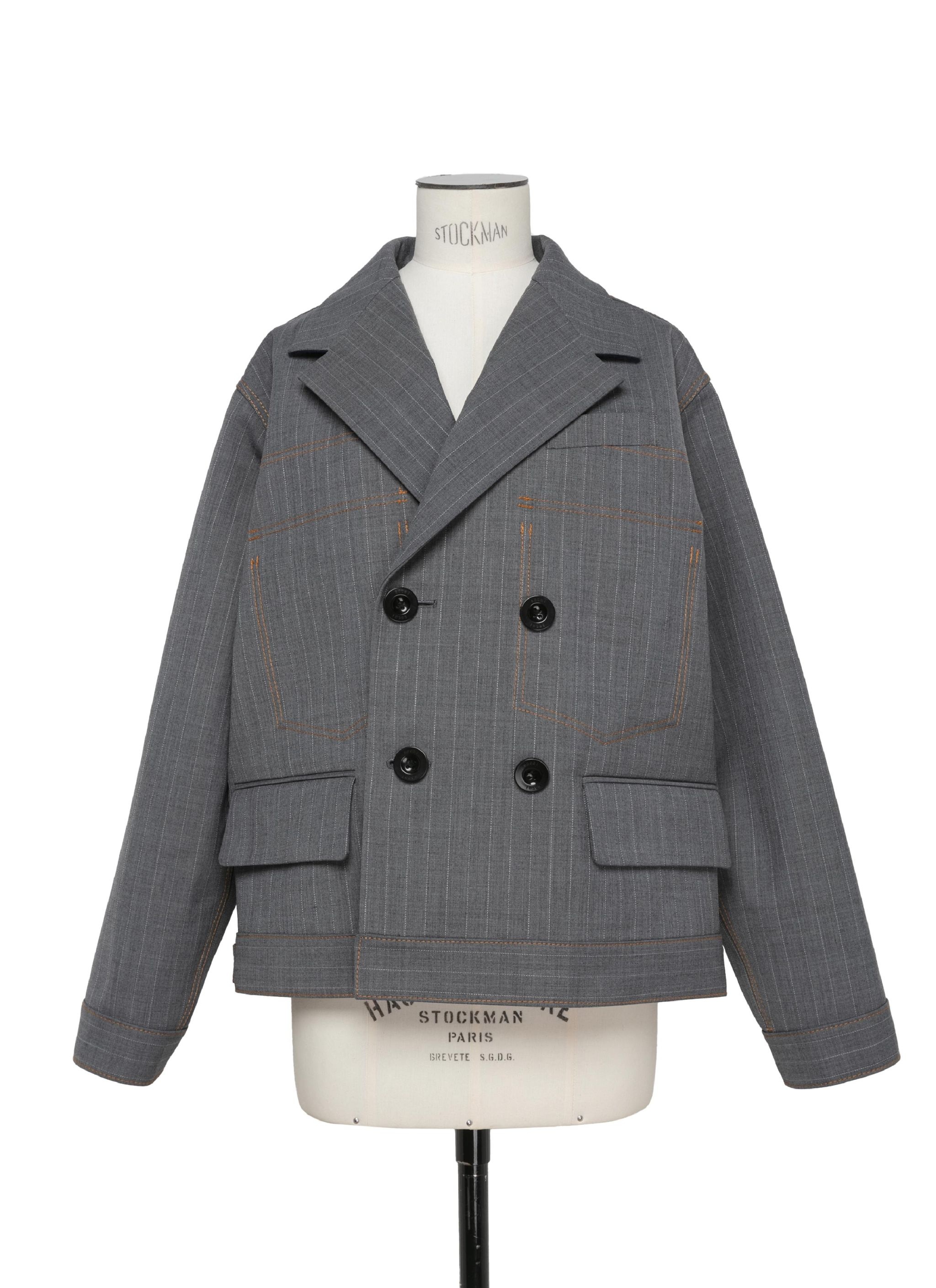 Chalk Stripe Bonding Jacket - 1