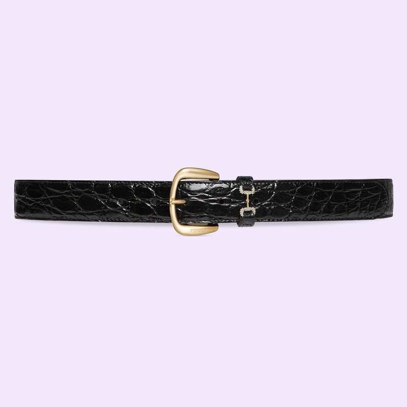 Caiman belt with crystal Horsebit 1