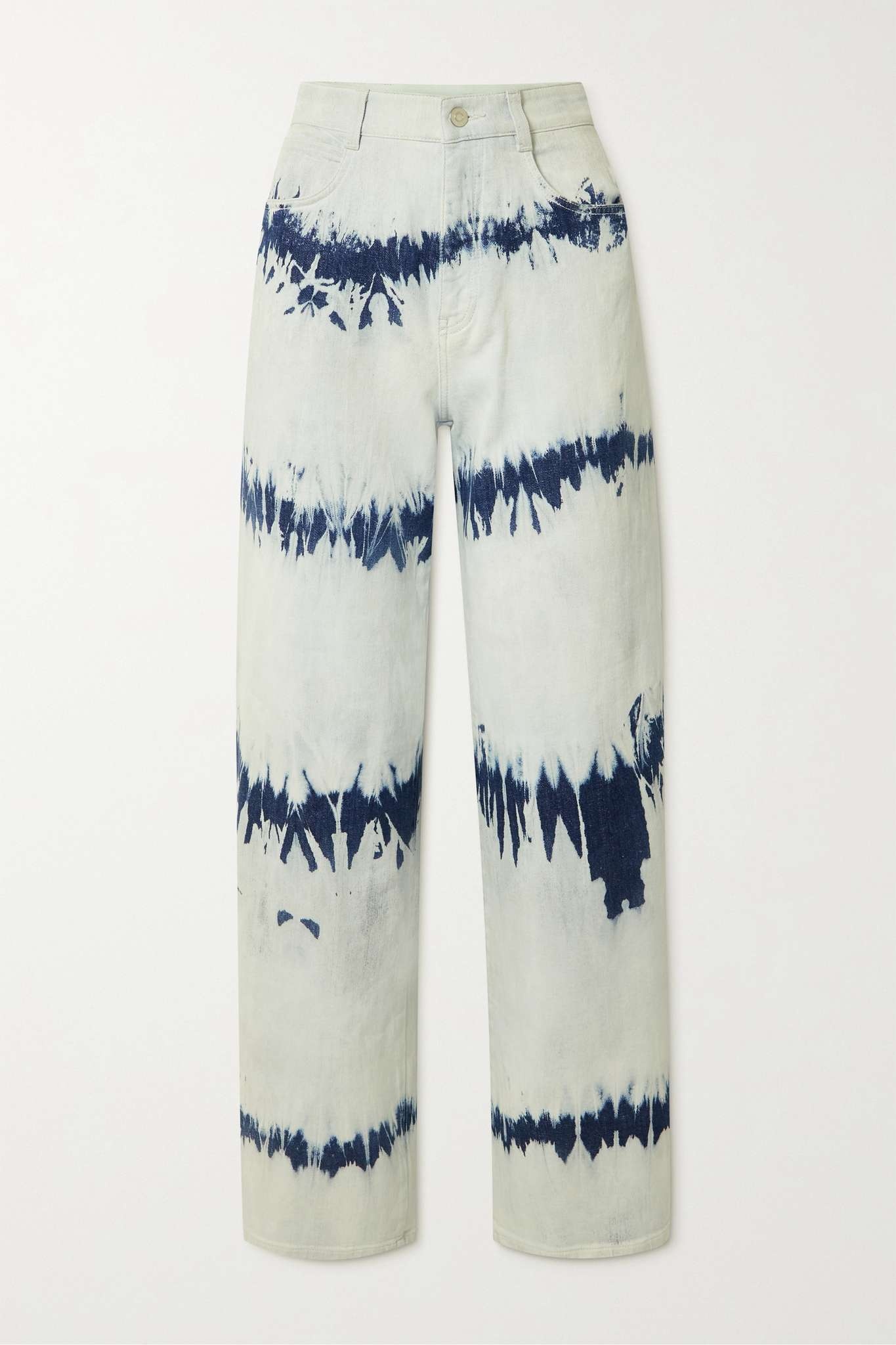 Tie-dyed high-rise wide-leg jeans - 1