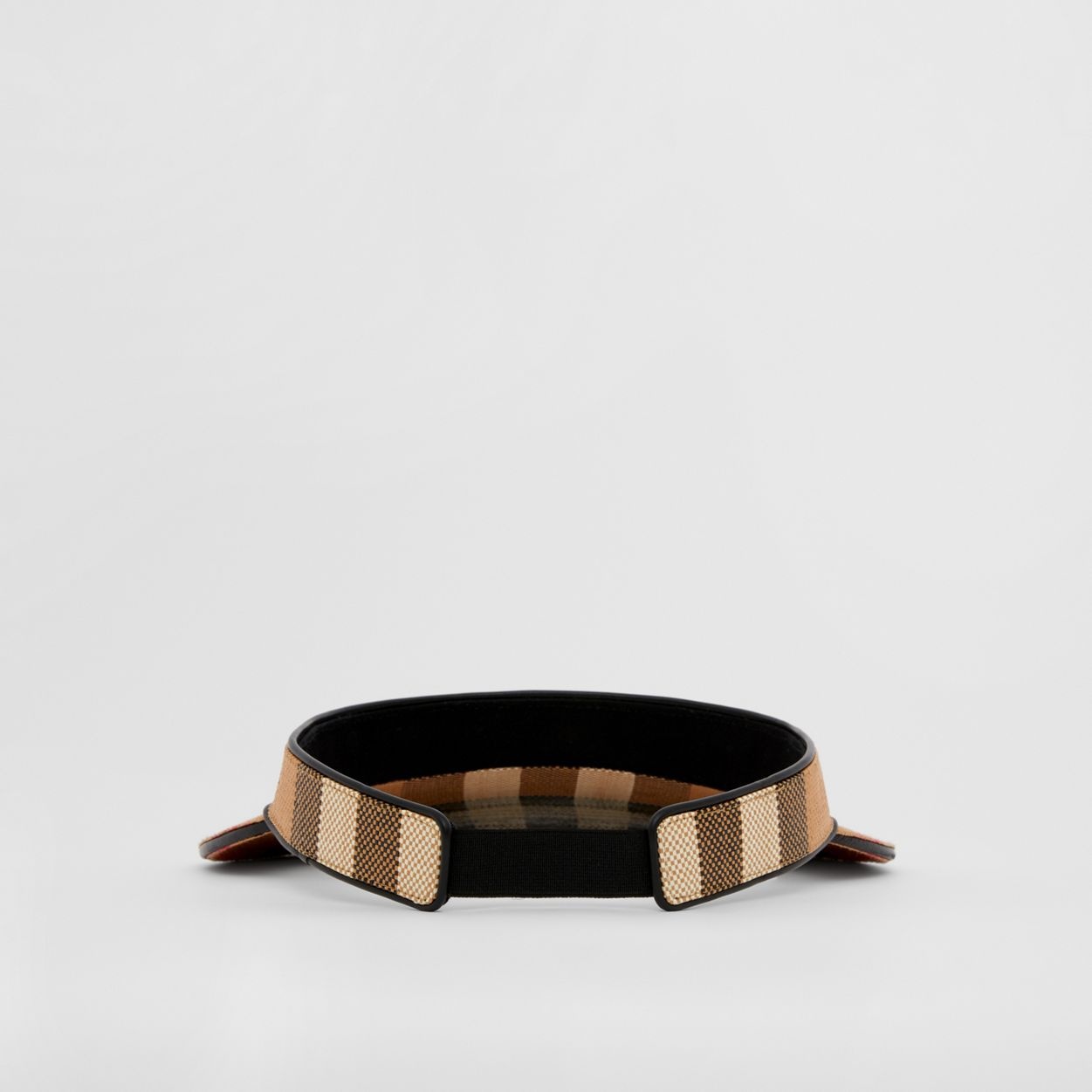 Exaggerated Brim Check Nylon Visor - 6