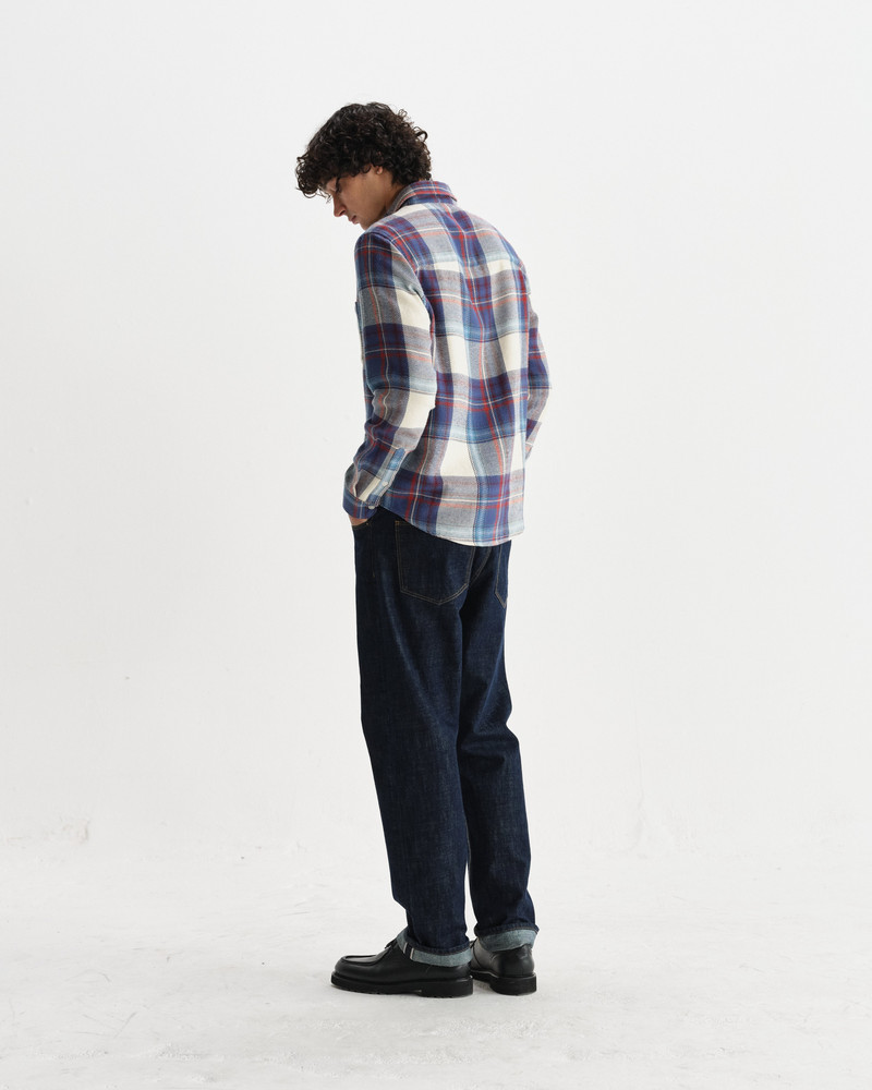 Shelly - Blue And Multicolour Check Flannel Shirt 7