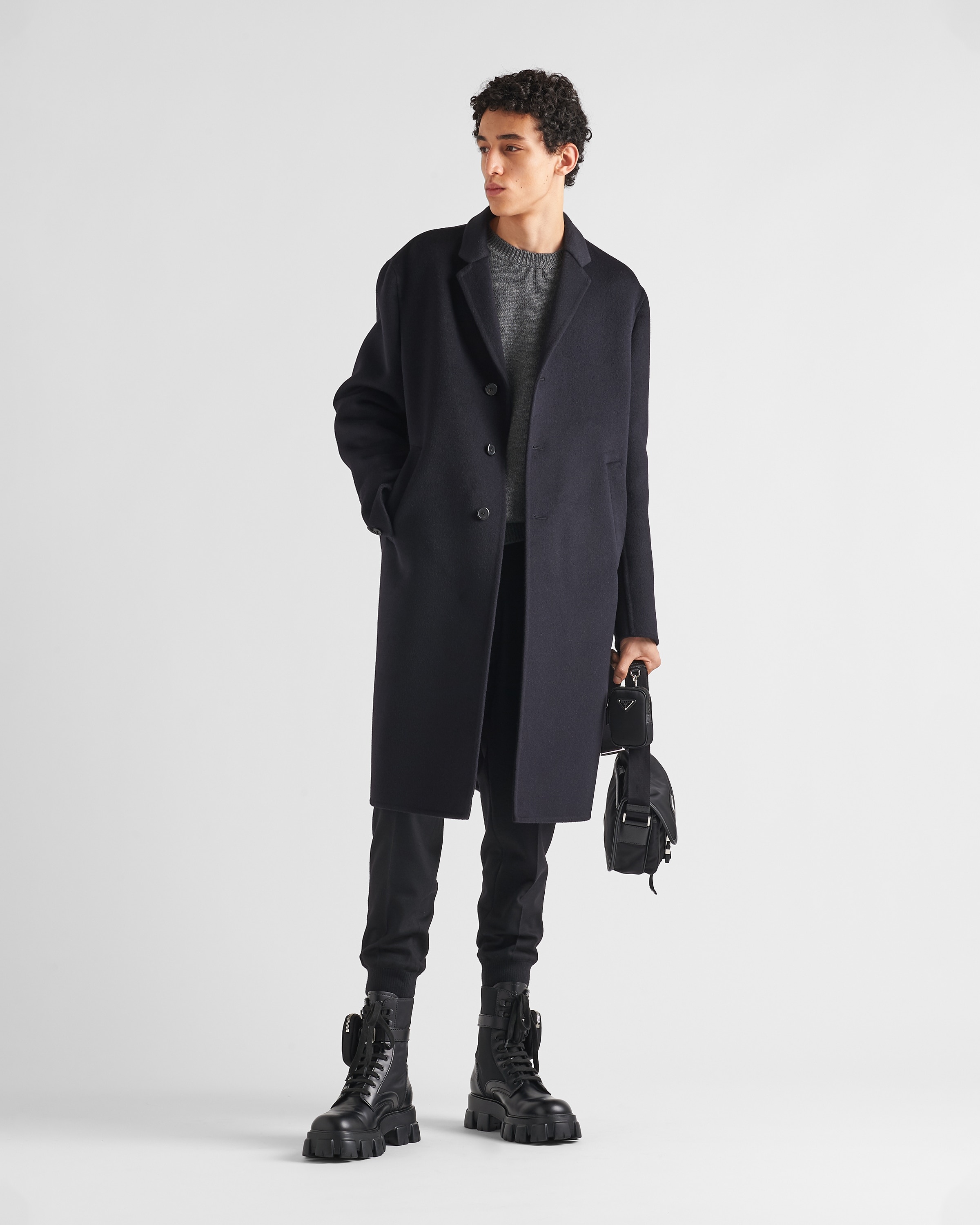 Single-breasted wool blend coat - 2