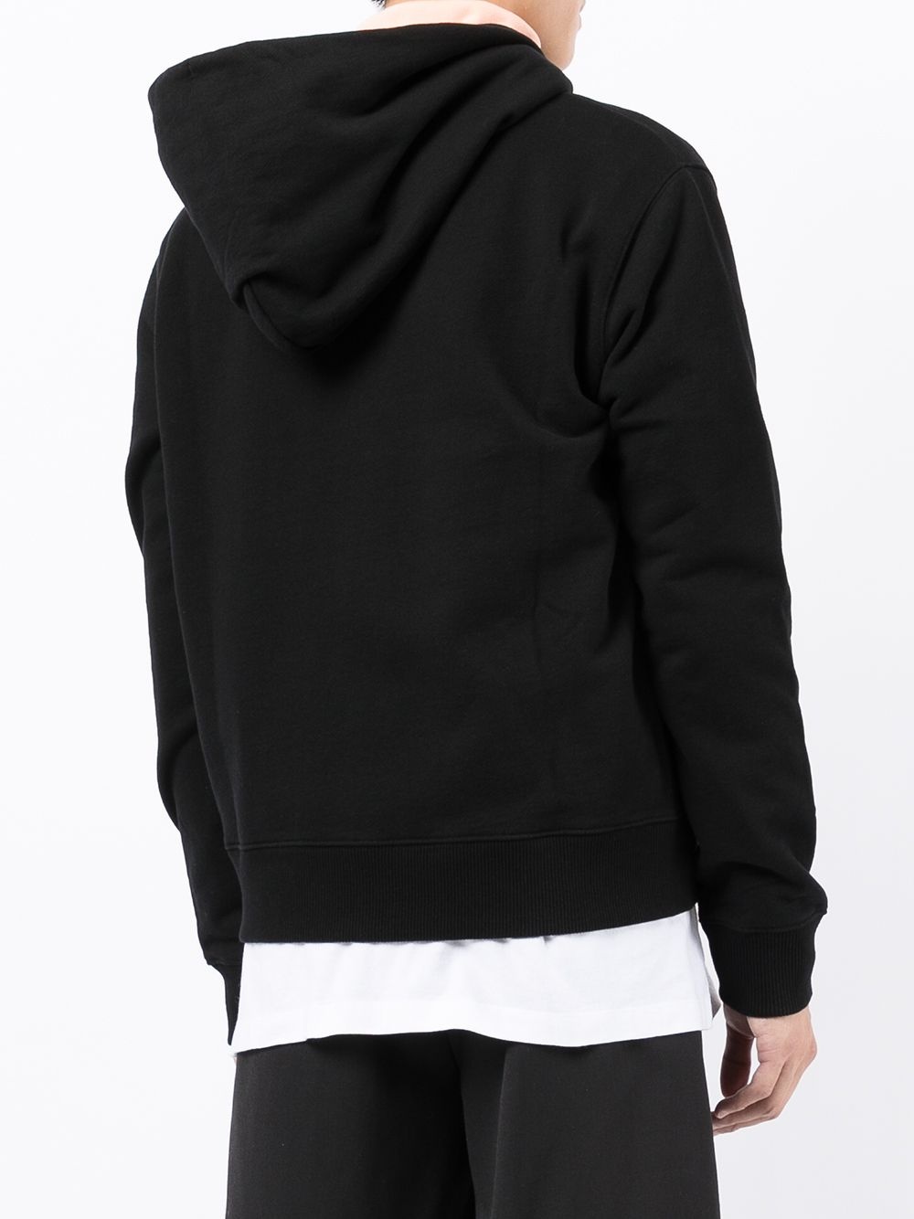 logo-print zip-fastening hoodie - 4