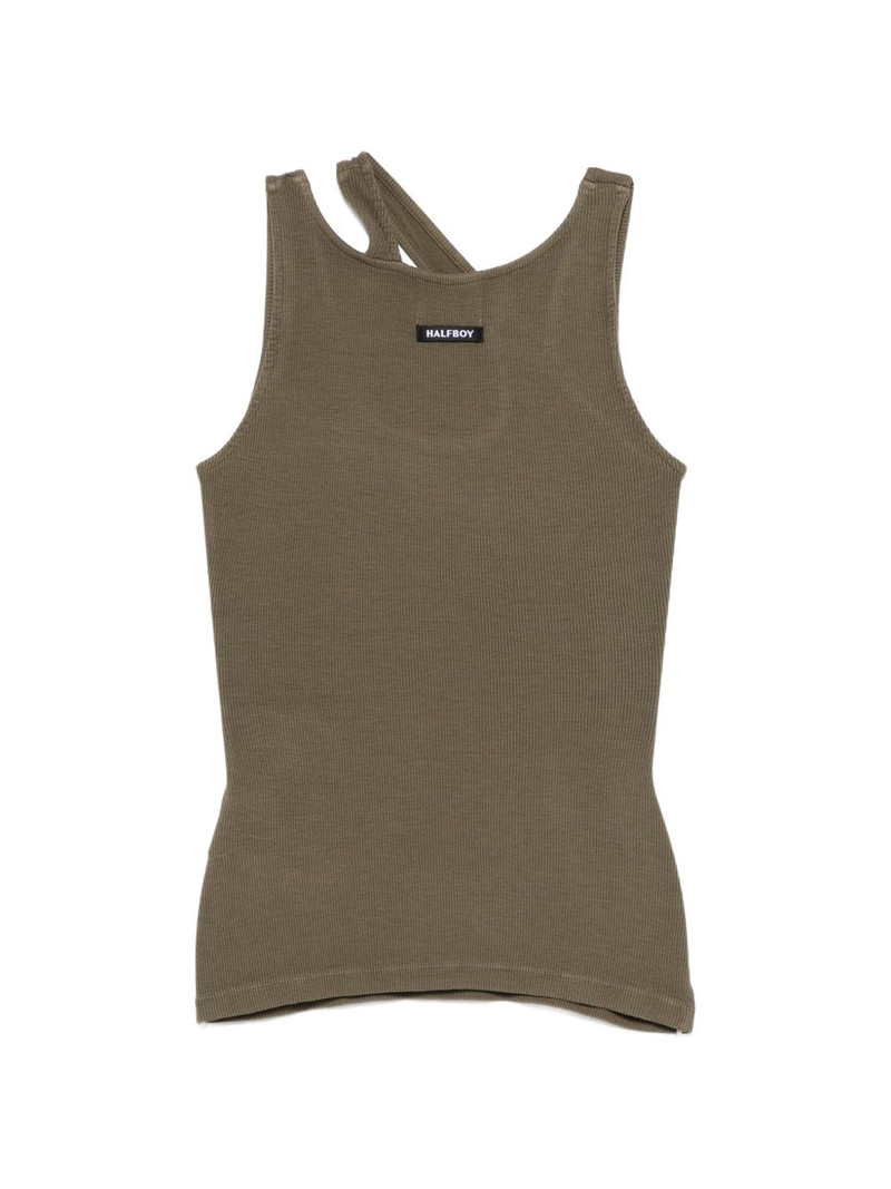 HALFBOY®️ ribbed cut-out tank top outlook