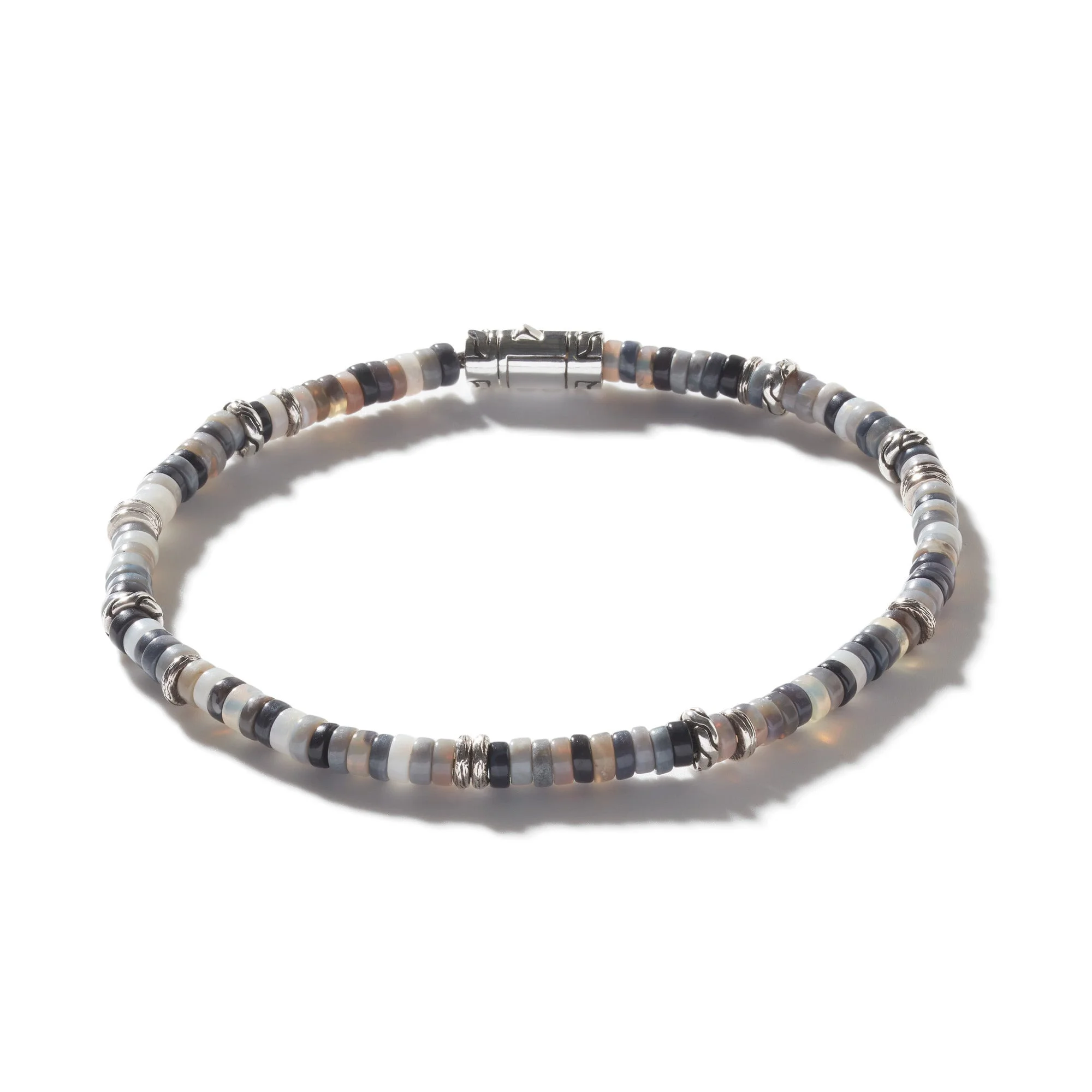 Heishi Bracelet, Sterling Silver, Hardstones - 1